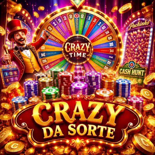 Roda gigante do game show Crazy Time no estúdio