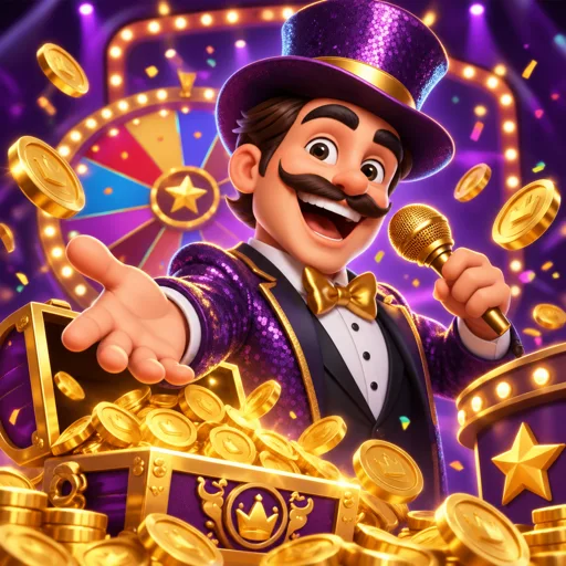 Palco iluminado de game show de cassino ao vivo